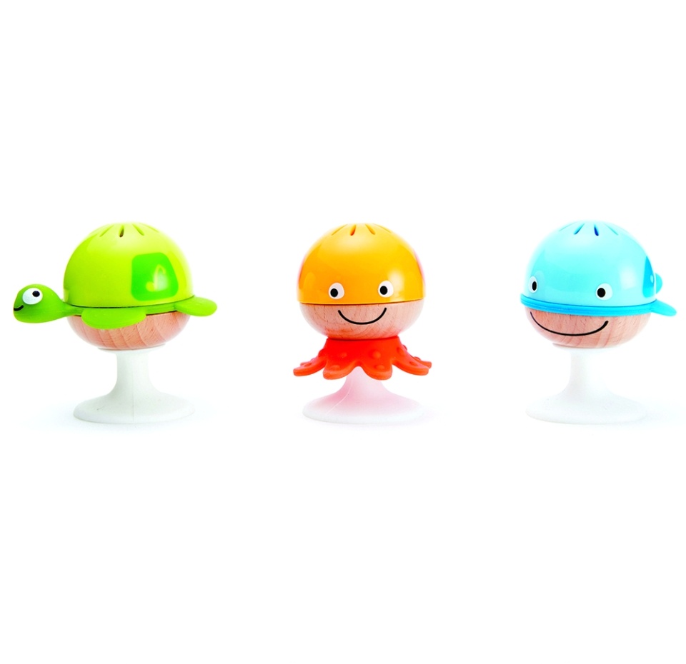 

Набор погремушек HAPE Морские друзья 3 предмета для малышей, Китай