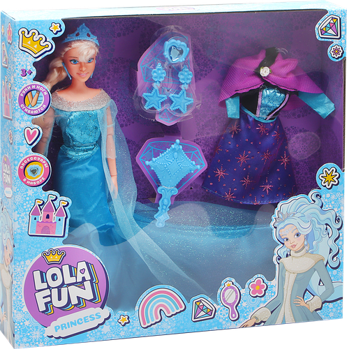 

Набор игровой LOLA FUN Кукла-принцесса с аксессуарами, 5 предметов, Арт. 115073