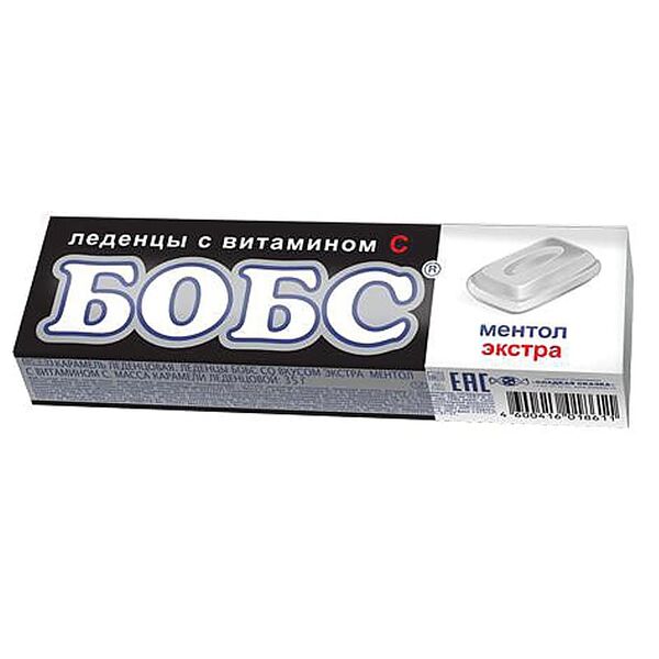 Леденцы Бобс Ментол экстра 10 шт