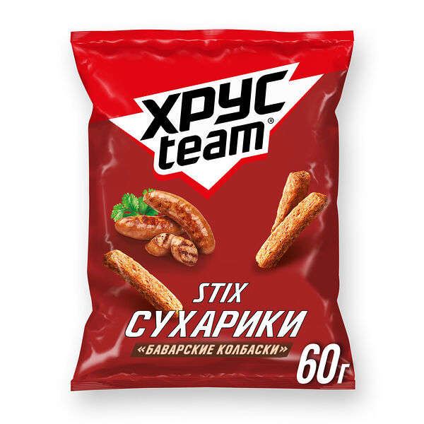 Сухарики Хрусteam К пенному Баварские колбаски 60г