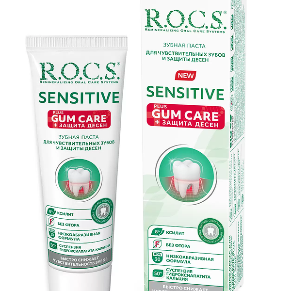 Зубная паста для чувствительных зубов и десен R.O.C.S. Sensitive Plus Gum Care 94 г