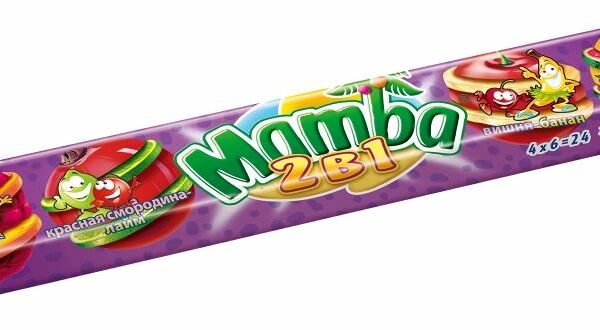 Конфеты жевательные 2 в 1 Mamba