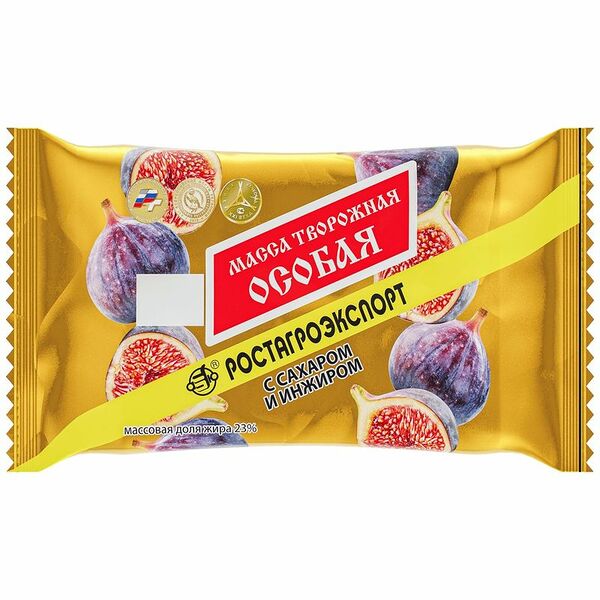 Масса творожная Ростагроэкспорт Особая с инжиром 23%, 180г
