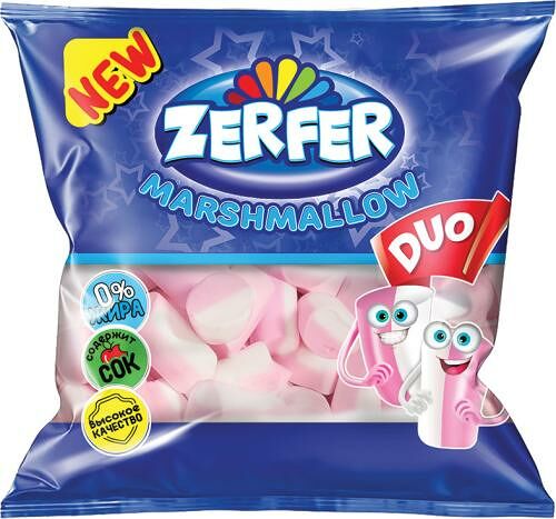 Маршмеллоу Zerfer Duo клубника-ваниль 90 г