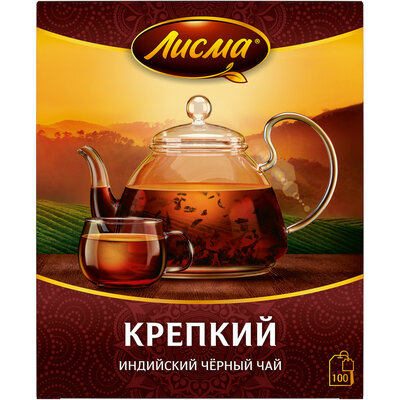 Чай черный Лисма Крепкий 100п*2г 200г