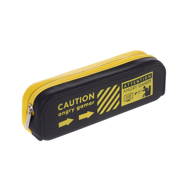 Пенал Hatber Внимание! Геймер! 200х50х60мм на молнии мягкий силикон NPn_71242