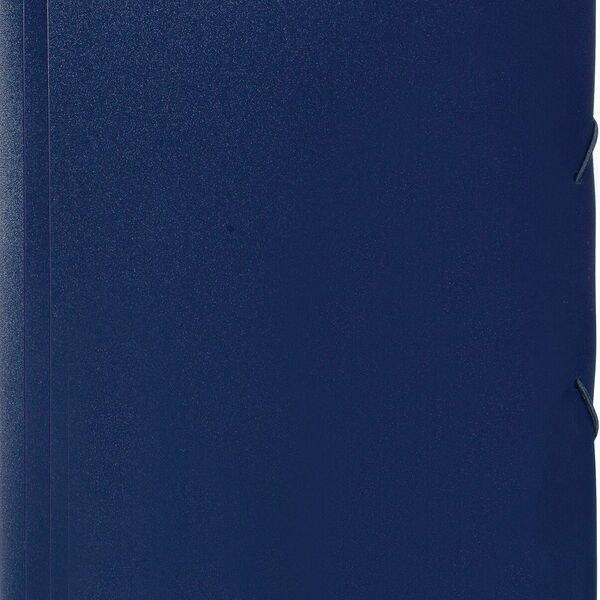 Папка на резинках Комус А4, т.-синяя, с карманом СD/визитки