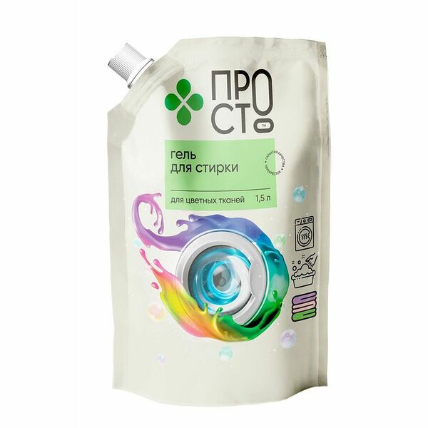 Гель для стирки цветных тканей Пр!ст, 1.5л