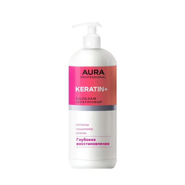 Бальзам для волос Aura Professional Keratin+ Глубокое Восстановление 850 мл