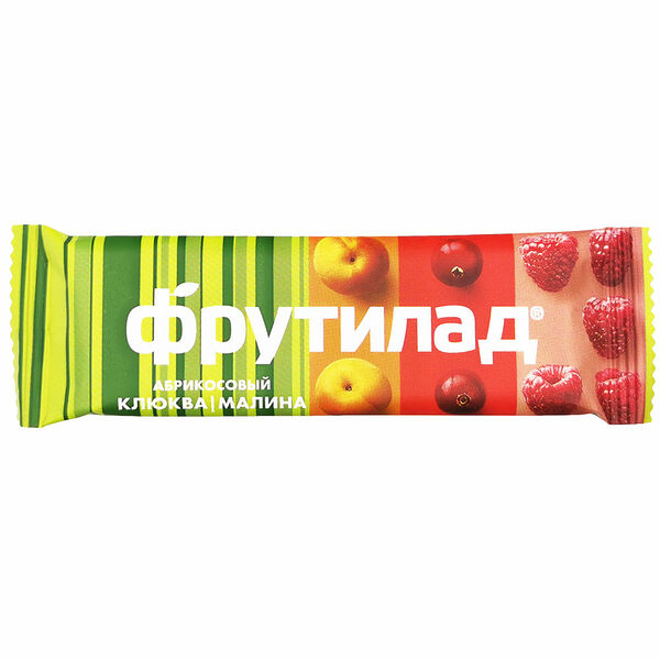 Батончик Фрутилад Фруктовая энергия абрикосовый с клюквой и малиной 30 г