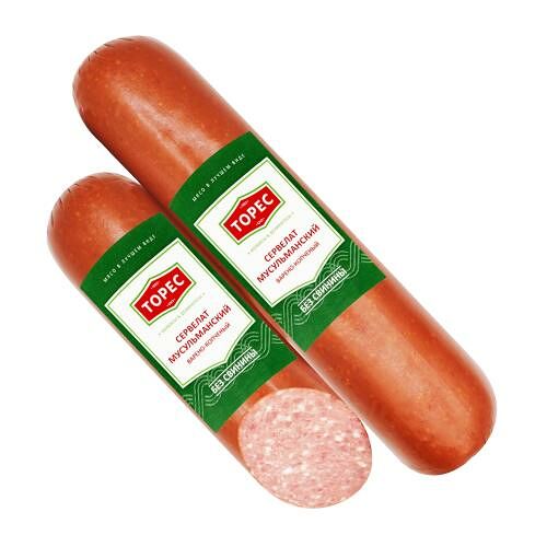Сервелат Торес Мусульманский варено-копченый 330 г