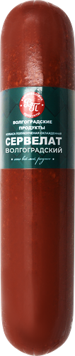 Колбаса ВОЛГОГРАДСКИЕ ПРОДУК сервелат Волгоградский п/к вес до 400г