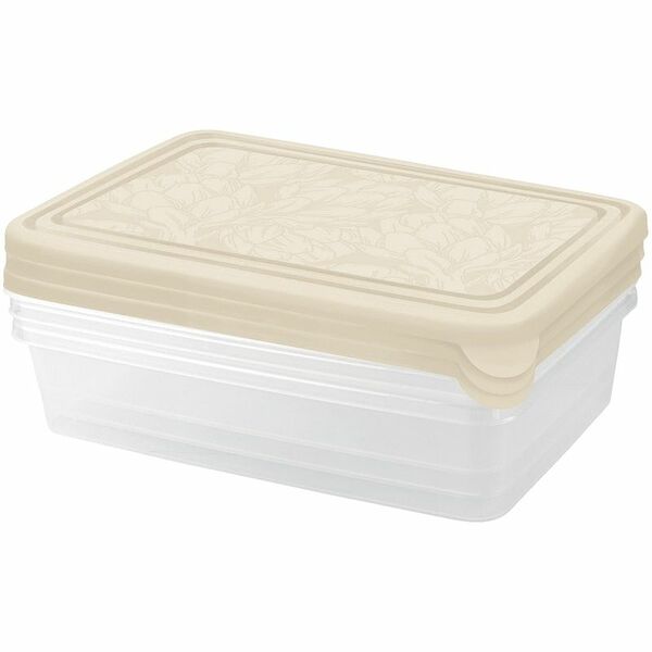 Набор контейнеров Plast Team для продуктов прямоугольные PR1456МИКС-0025, 3х1,35л, в ассорт.