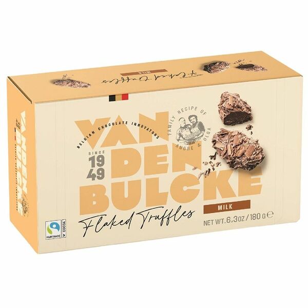 Конфеты Vandenbulcke Flaked truffles с начинкой в молочном шоколаде, 180 г