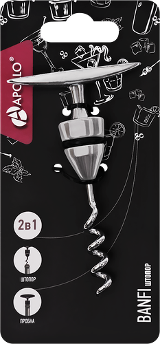 Штопор APOLLO Banfi 10x5,8x1,5см Арт. BNF-01