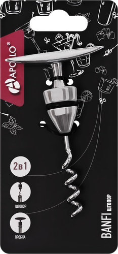 

Штопор APOLLO Banfi 10x5,8x1,5см Арт. BNF-01