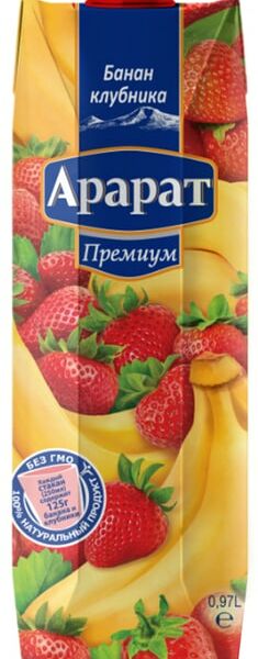 Нектар Арарат Бананово-клубничный с мякотью 970мл