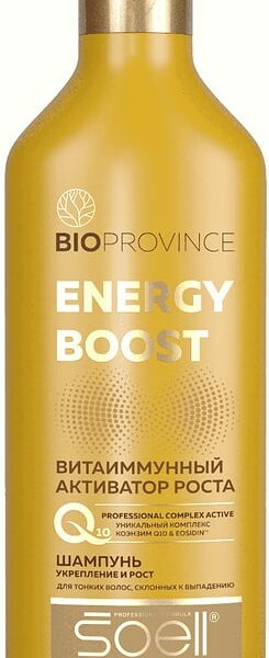Шампунь для волос Soell Bioprovince Energy Boost Укрепление и рост 400мл
