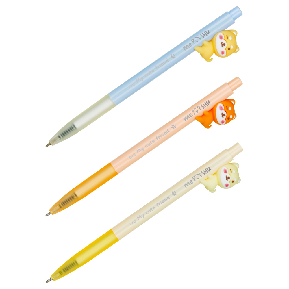 

Ручка шариковая Meshu Cute dog синий автоматическая 0.7 мм 1 шт. дизайн в ассортименте