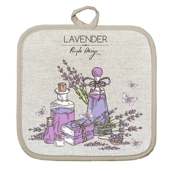 Прихватка Лаванда, размер: 18х18см, хлопок