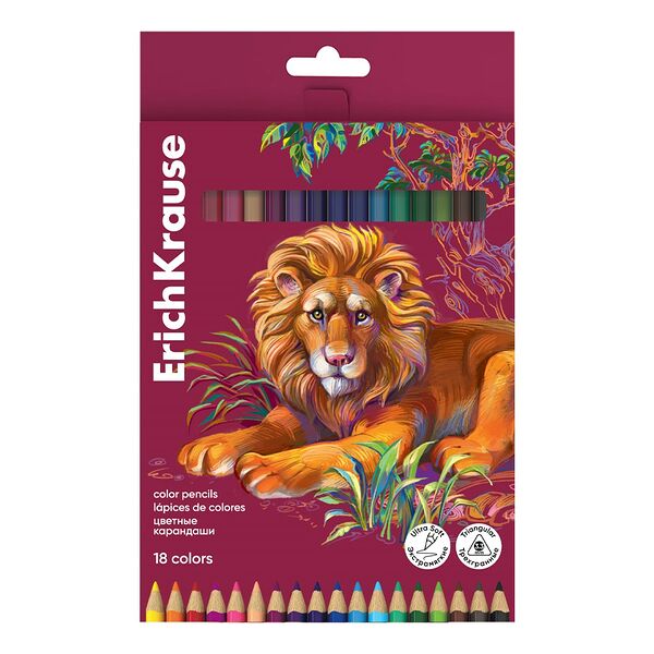 Карандаши цветные Erich Krause Safari 18 цветов