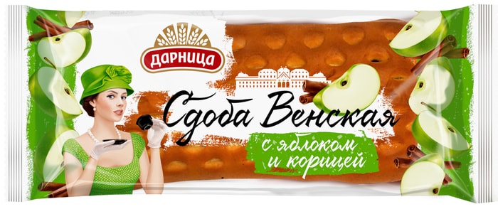 

Сдоба Аладушкин Дарница Венская с яблоком и корицей 200 г