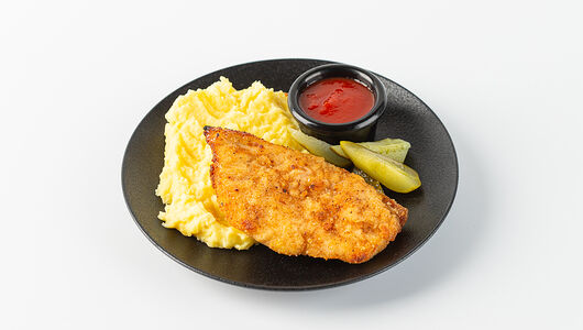 Куриный шницель с картофельным пюре, 305 г