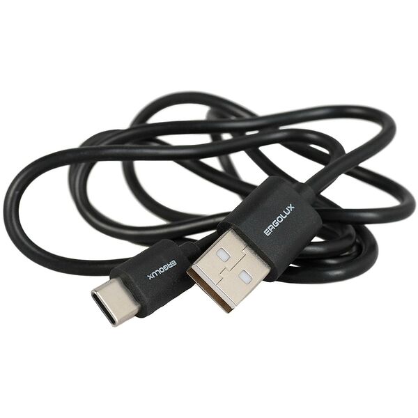 Кабель Ergolux ELX-CDC02P-C02 USB-Type C 2А 1 м черный
