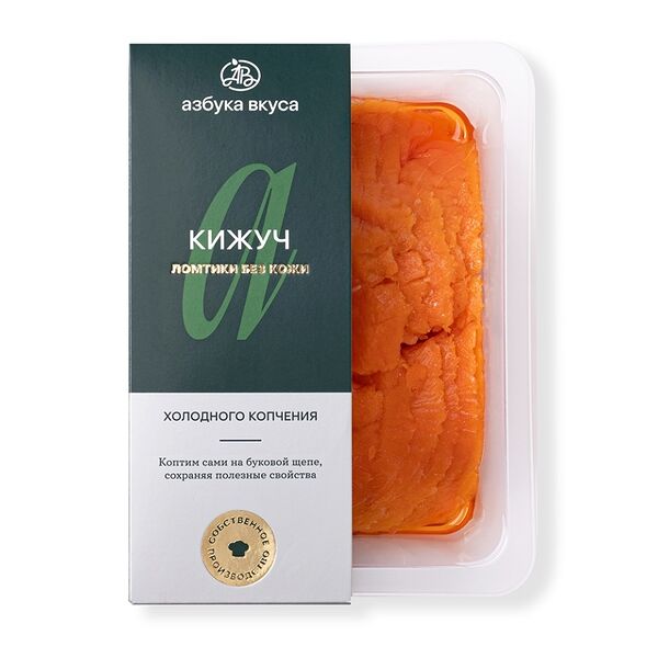 Кижуч холодного копчения «Азбука вкуса» ломтики без кожи 150г, Россия