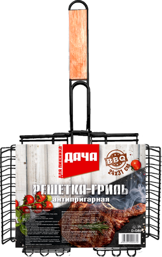 

Решетка для гриля Юнибренд Дача объемная антипригарная 24х31 см