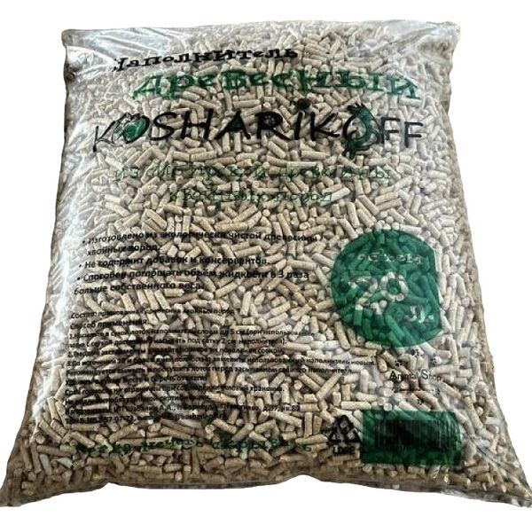 Наполнитель KOSHARIKOFF древесный 15л для кошек