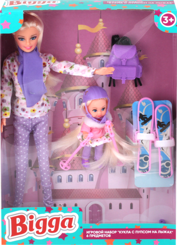 

Набор игровой Bigga Кукла с пупсом на лыжах в ассортименте