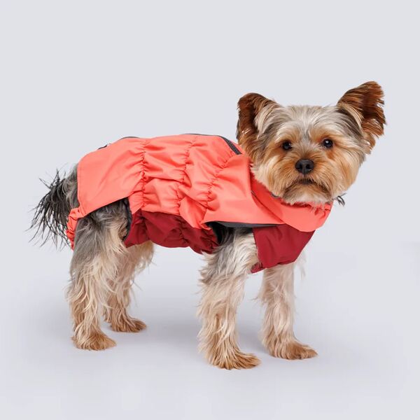 Жилетка мембрана с подкладкой девочка спина 32 грудь 52 коралл