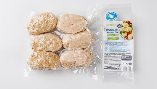 Котлеты из индейки на пару, зам.(Продукт замороженный)