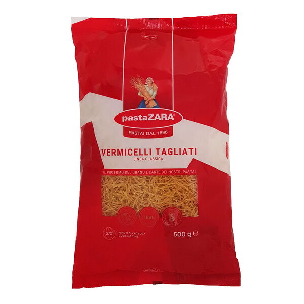 Макаронные изделия грА из твердых сортов пшеницы Pasta Zara vermicelli tagliati 500г