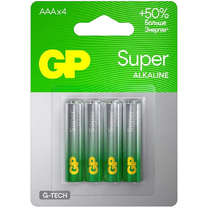 

Батарейки GP Super Alkaline AAА 4 шт