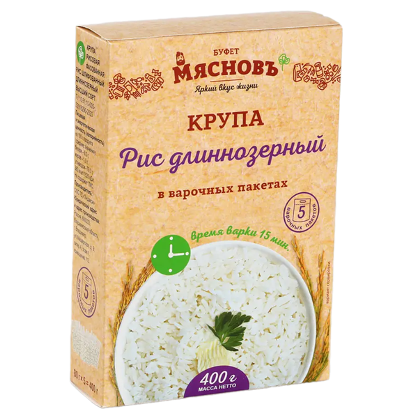 Рис длиннозерный в варочных пакетах МясновЪ Буфет