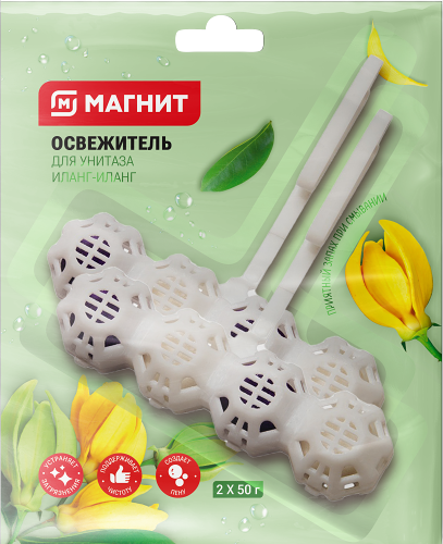 Блоки для унитаза Магнит Иланг/Нежные цветы 2шт в ассортименте