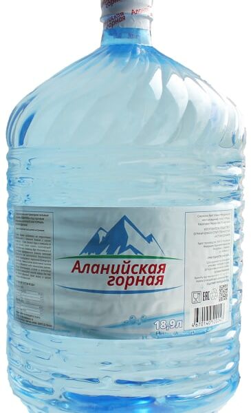 Вода Аланийская горная минеральная природная питьевая Теберель негазированная 18.9л