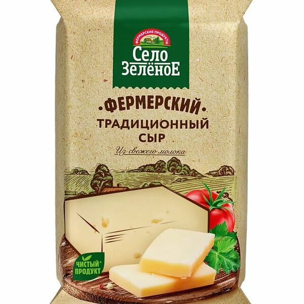 Сыр Село Зелёное Фермерский Традиционный 40%