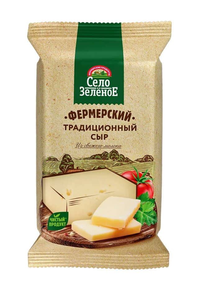 

Сыр Село Зелёное Фермерский традиционный 40% 200 г