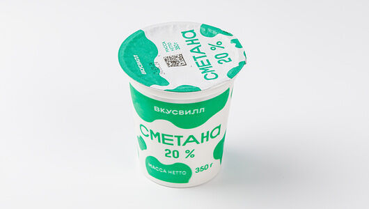 Сметана Вкусвилл 20%