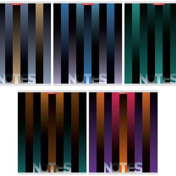 Тетрадь ACADEMY STYLE Полосы, А5, 96 листов, в клетку, на скрепке, Арт. 14148/5, в ассортименте, 1 шт