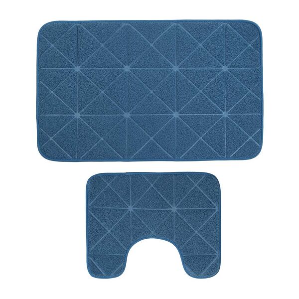 Vetta набор ковриков для ванной и туалета 50х80см + 50х50см, полиэстер, камни, 022