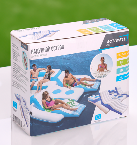 

Остров надувной Actiwell Aqua 414х277х100 см