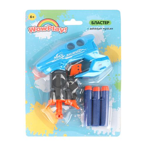 Игрушка Бластер WowPlay! с мягкими пулями D163307 3шт
