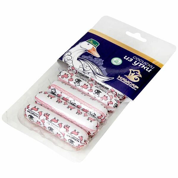 Сосиски варёные Каусар из мяса утки Халяль, 270г