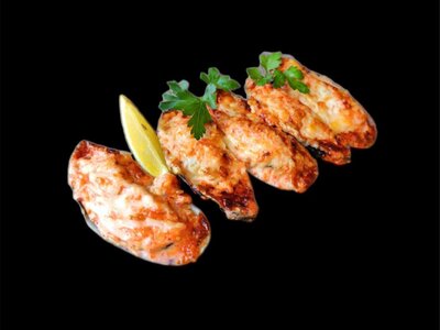 Мидии киви запеченные