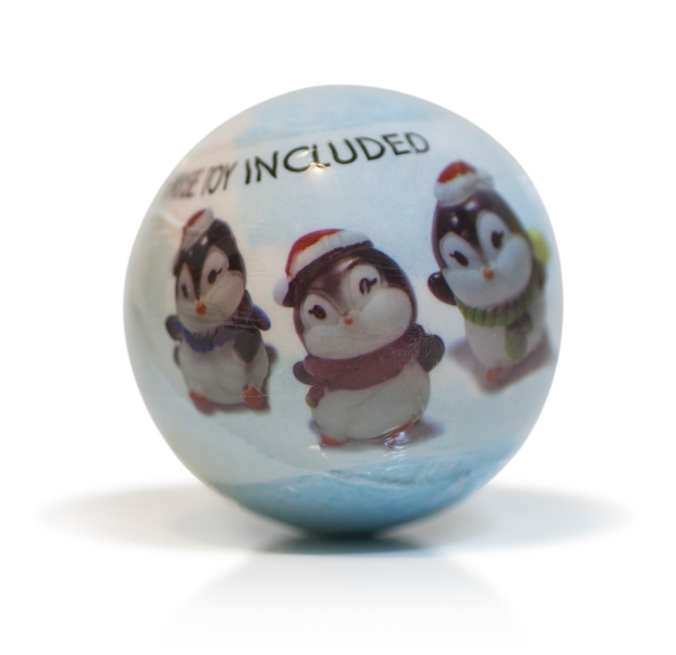 

Бомбочка для ванны Girl Power с игрушкой пингвином в ассортименте 3 цвета 1 шт, 140 г