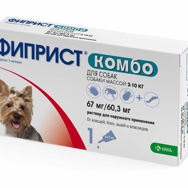 Средство Фиприст Комбо для собак 2-10 кг 1 пипетка